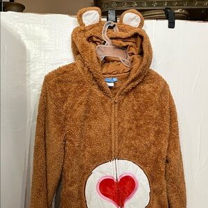 Caren Sport Brown Bear Hoodie with Heart Design